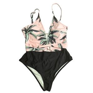 821-Boutique Tropical One Piece Swimsuit